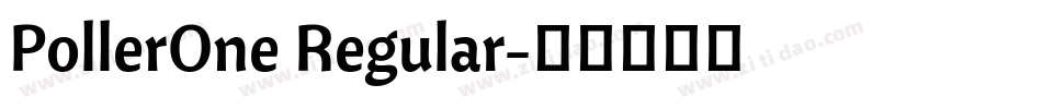 PollerOne Regular字体转换